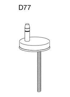 Universal-Flex-Scharnier D77 Edelstahl