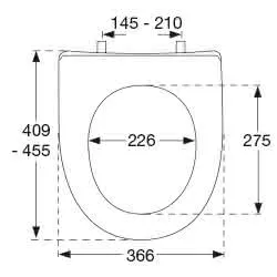WC-Sitz Projecta D Solid Pro 1007, Polyg o.Deckel Weiß Kombi-Scharn. – Bild 2