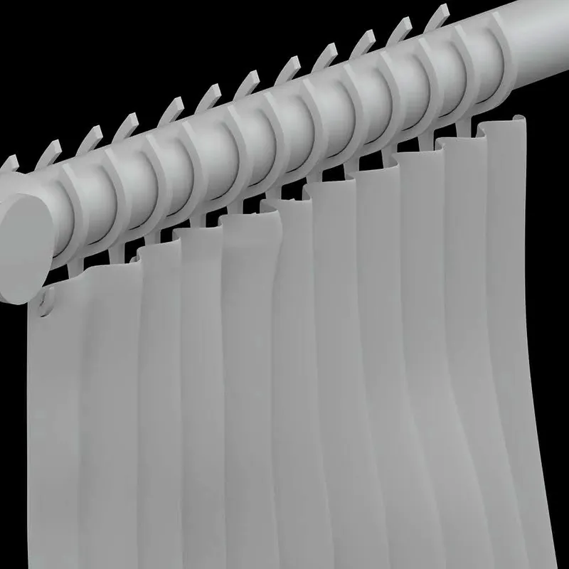 Duschvorhang, 150x200 cm Weiß