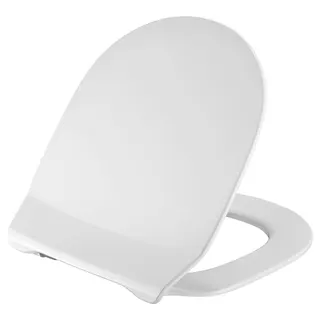 WC-Sitz Connexion, Polygiene m.Deckel Weiß Kombi-Scharnier, Edelstahl