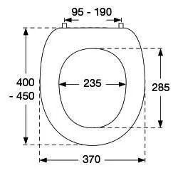 WC-Sitz P2000 m.Deckel Weiß Spezialscharnier, univ., Edelstahl – Bild 2