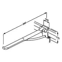 PLUS Stützklappgriff m. Dä. 850mm seitl. verstellb., Anthrazit – Bild 2