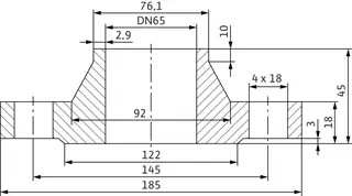 Wilo Mechanisches Zubehör Gegenflanschkit DN 65, PN 10 – Bild 2