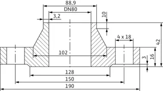 Wilo Mechanisches Zubehör Gegenflanschkit DN 80, PN 6 – Bild 2