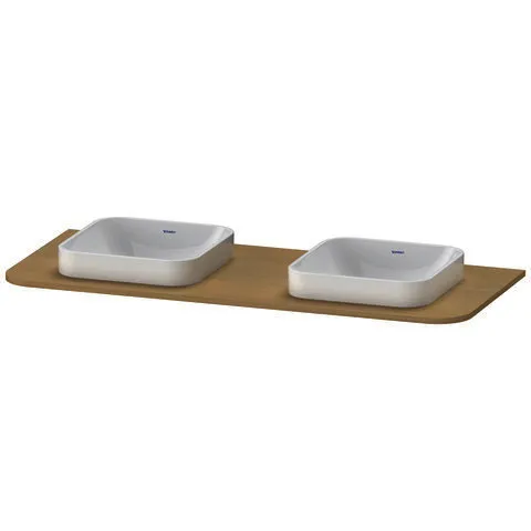 Duravit Konsole m.2Aus.HappyD2+,16x1300x550mm Beckenposition b., mediterrane eiche
