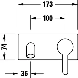 Duravit C.1 Einhebel-Waschtischmischer, UP Ausl.174mm,ohne Zugstange, Schwarz Matt – Bild 2