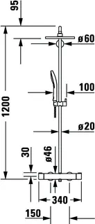 Duravit C.1 Duschsystem Brausethemostat Thermostatkartusche, Schwarz Matt – Bild 3