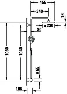 Duravit C.1 Duschsystem Brausethemostat Thermostatkartusche, Schwarz Matt – Bild 4