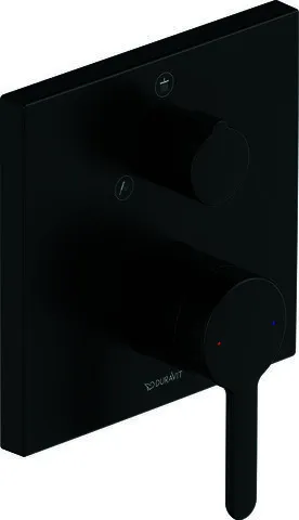 Duravit C.1 Einhebel Brausemischer UP,Eckig Umstellvent.,Keramikmischs., Schwarz M.