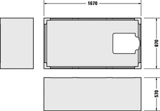 Duravit Starck Badewanne 1700x900 Einbau Rückenschr.1 Variabel, Weiß – Bild 3