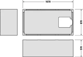 Duravit Starck Badewanne 1700x900 Einbau Rückenschr.1 Variabel, Weiß – Bild 2