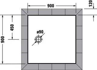 Duravit Tempano Duschwanne 900x900x40mm Weiß – Bild 4