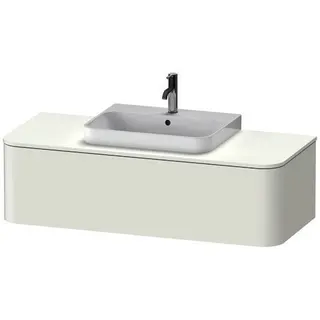 DU WTU HappyD2+ wandh.,354x1300x550mm 1Auszug, BP m., weiß seidenmatt f.ASB