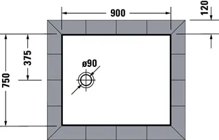 Duravit Tempano Duschwanne 900x750x40mm Weiß – Bild 5