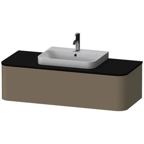 Duravit WTU HappyD2+ wandh.,354x1300x550mm 1Auszug, BP m., taupe seidenmatt f.ASB