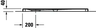 Duravit Tempano Duschwanne 1000x1000x40mm Weiß, Antislip – Bild 3