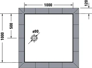 Duravit Tempano Duschwanne 1000x1000x40mm Weiß, Antislip – Bild 4