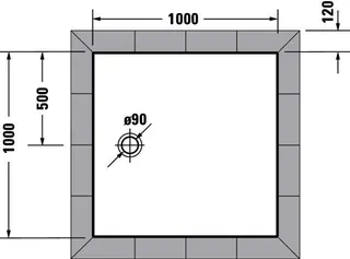 Duravit Tempano Duschwanne 1000x1000x40mm Weiß, Antislip – Bild 5
