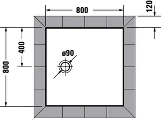 Duravit Tempano Duschwanne 800x800x40mm Weiß, Antislip – Bild 5