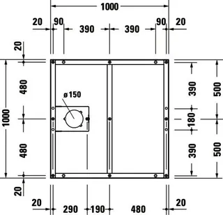 Duravit Fußgestell für Duschwanne Tempano 1000x1000mm – Bild 4