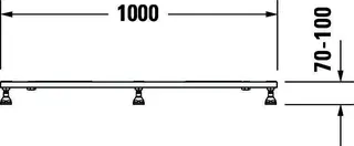 Duravit Fußgestell für Duschwanne Tempano 1000x1000mm – Bild 5