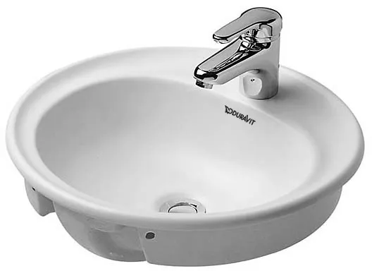 Duravit Einbauwaschtisch Manua 480 mm EB m.ÜL, m.HLB, 1 HL, weiß