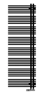 sanibel Designbadheizkörper S5 A16 1520x47x478mm 7016 Black Matt