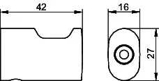 ACTIS-Handtuchhaken Ausladung 42mm verchromt – Bild 2