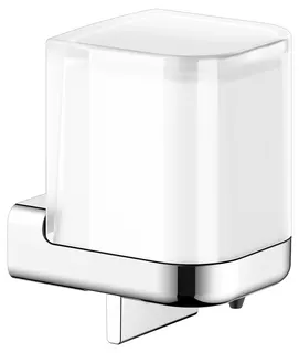 ACTIS-Lotionspender mit Echtkristal- Stülpglas mattiert 150ml Pumpe verchromt