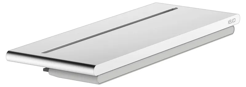 ACTIS-Duschablage a. Aluminium 274x100mm mit Glasabzieher magnet. silber-eloxiert