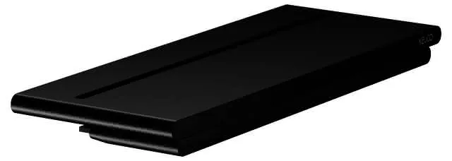 ACTIS-Duschablage a. Aluminium 274x100mm mit Glasabzieher magnetisch schwarz matt