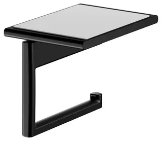 ACTIS-Toilettenpapierhalter offene Form m Ablage Rollenbreite 100mm schwarz matt