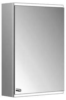 ACTIS-Spiegelschrank Alu m LED-Beleucht. 500x700x160mm 1-türig rechts verspiegelt – Bild 1