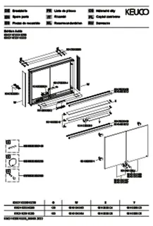 ACTIS-Spiegelschrank Alu m LED-Beleucht. 650x700x120mm 2-türig Korpus verspiegelt – Bild 3