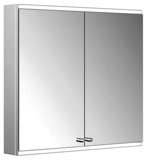 ACTIS-Spiegelschrank Alu m LED-Beleucht. 800x700x120mm 2-türig Korpus verspiegelt