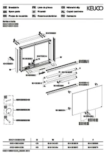 ACTIS-Spiegelschrank Alu m LED-Beleucht. 800x700x120mm 2-türig Korpus verspiegelt – Bild 3