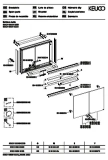 ACTIS-Spiegelschrank Alu m LED-Beleucht. 800x700x160mm 2-türig Korpus verspiegelt – Bild 3