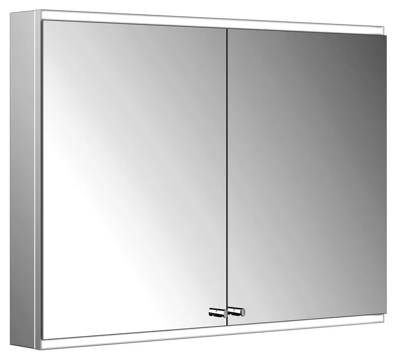 ACTIS-Spiegelschrank Alu m LED-Beleucht. 1000x700x120mm 2-türig Korp. verspiegelt