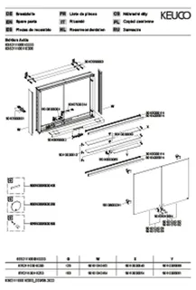 ACTIS-Spiegelschrank Alu m LED-Beleucht. 1000x700x120mm 2-türig Korp. verspiegelt – Bild 3