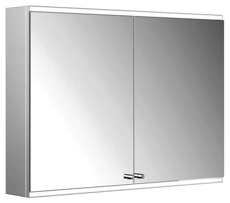 ACTIS-Spiegelschrank Alu m LED-Beleucht. 1000x700x160mm 2-türig Korp. verspiegelt