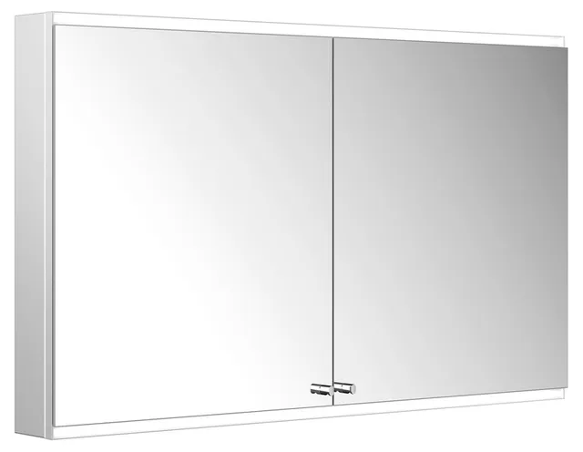ACTIS-Spiegelschrank Alu m LED-Beleucht. 1200x700x120mm 2-türig Korp. verspiegelt