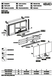 ACTIS-Spiegelschrank Alu m LED-Beleucht. 1000x700x120mm 3-türig Korp. verspiegelt – Bild 3