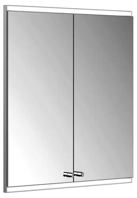 ACTIS-Spiegelschrank Alu m LED-Beleucht. 650x700x120mm 2-türig Wandeinbau