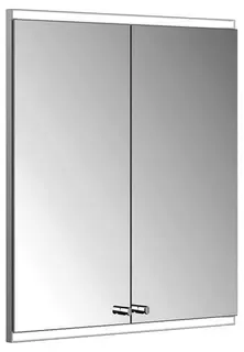 ACTIS-Spiegelschrank Alu m LED-Beleucht. 650x700x160mm 2-türig Wandeinbau
