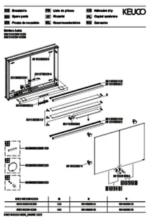 ACTIS-Spiegelschrank Alu m LED-Beleucht. 650x700x120mm 2-türig Wandeinbau – Bild 3