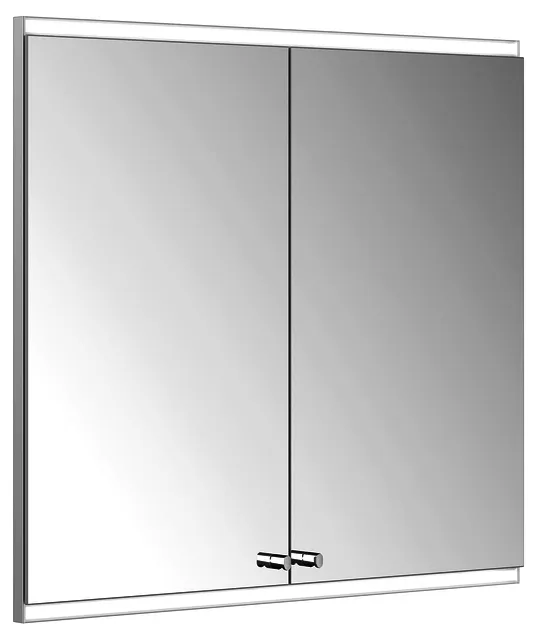 ACTIS-Spiegelschrank Alu m LED-Beleucht. 800x700x160mm 2-türig Wandeinbau