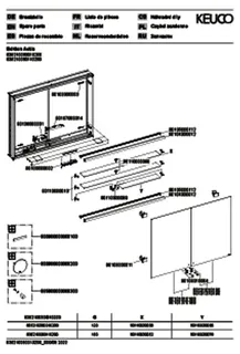 ACTIS-Spiegelschrank Alu m LED-Beleucht. 800x700x120mm 2-türig Wandeinbau – Bild 3