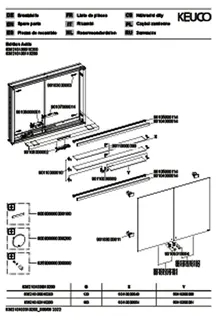 ACTIS-Spiegelschrank Alu m LED-Beleucht. 1000x700x120mm 2-türig Wandeinbau – Bild 3