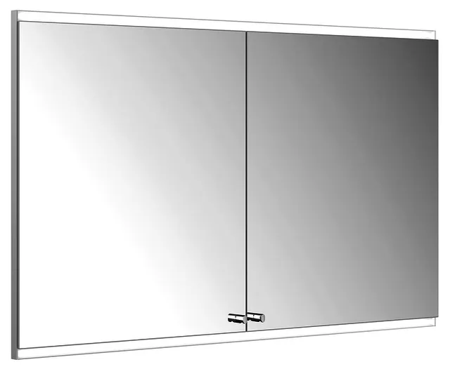 ACTIS-Spiegelschrank Alu m LED-Beleucht. 1200x700x120mm 2-türig Wandeinbau