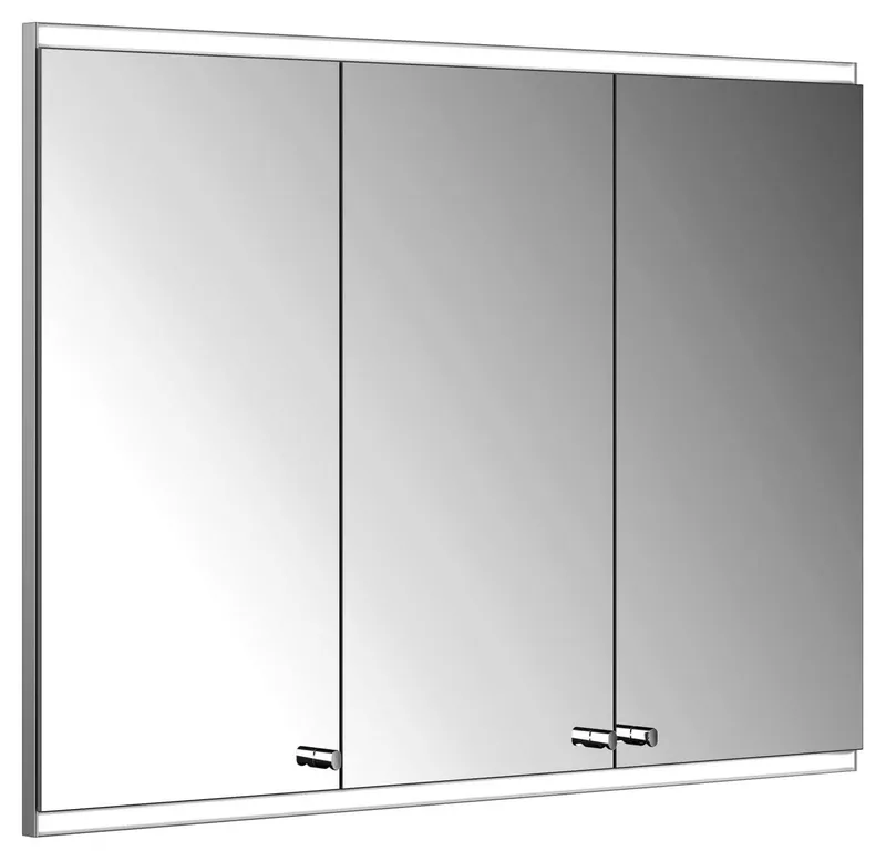 ACTIS-Spiegelschrank Alu m LED-Beleucht. 1000x700x120mm 3-türig Wandeinbau